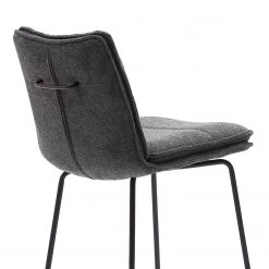 Fredriks Chaise de bar Hesket (lot de 2) - Chenille / Acier - Noir mat - Anthracite -Meubles de salle à manger Soldes Magasin 1000201144 200317 18342700021 DETAILS P000000001000201144
