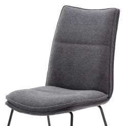 Fredriks Chaises Hesket (lot de 2) - Chenille / Acier - Anthracite - Noir -Meubles de salle à manger Soldes Magasin 1000201154 200317 18345300042 DETAILS P000000001000201154