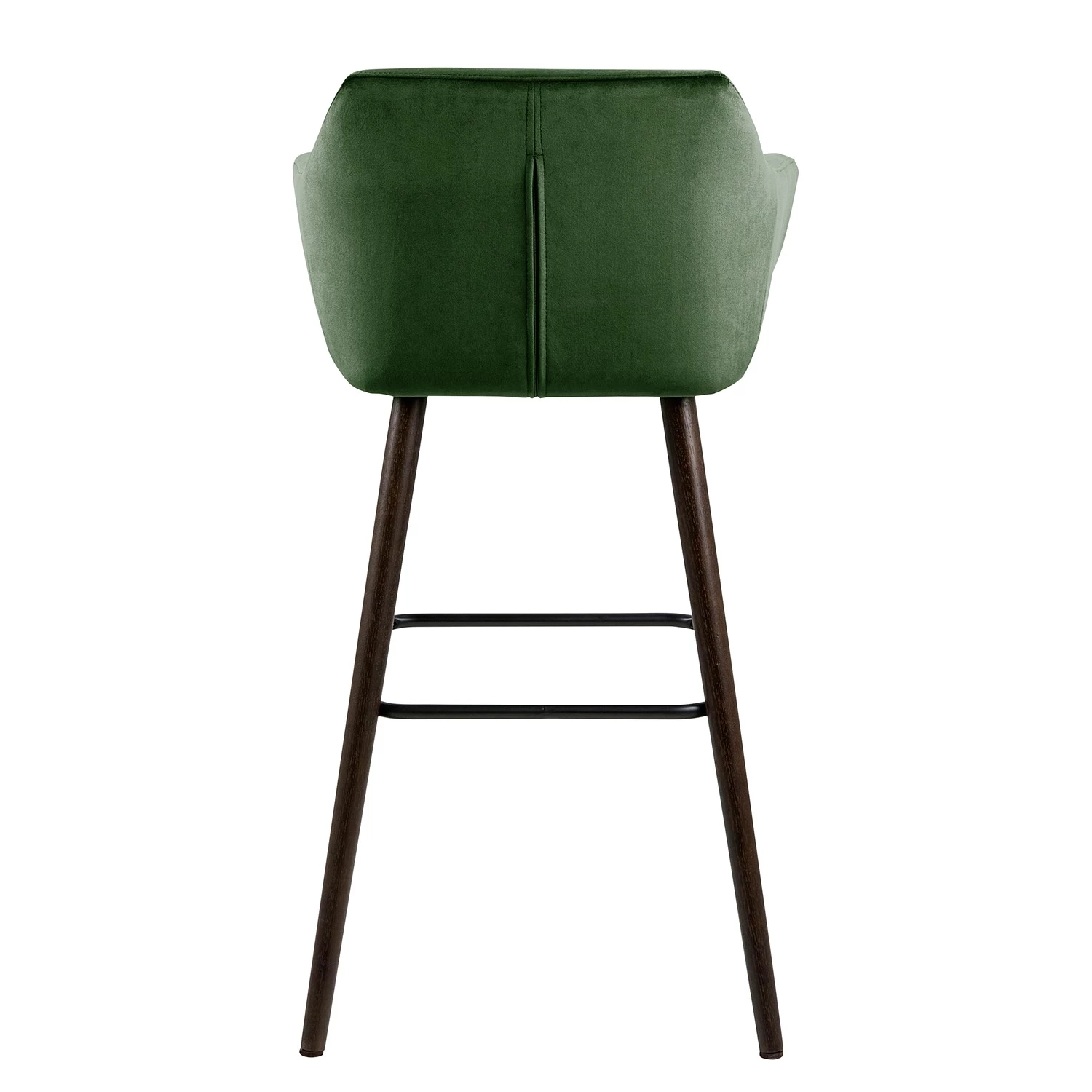 Mørteens Chaises de bar Nicholas IV (lot de 2) - Velours / Chêne massif - Vert sapin / brun foncé 5 Mørteens Chaises de bar Nicholas IV (lot de 2) - Velours / Chêne massif - Vert sapin / brun foncé – Image 5