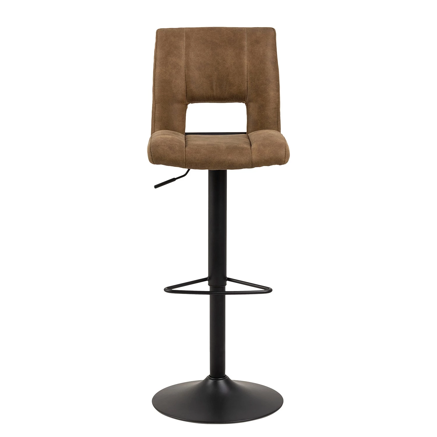 Roomscape Chaises de bar Selina (lot de 2) - Microfibre / Métal - Marron vintage / Noir mat 2 Roomscape Chaises de bar Selina (lot de 2) - Microfibre / Métal - Marron vintage / Noir mat – Image 2