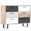 Norrwood Commode Brookton II - Multicolore / Imitation chêne