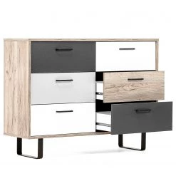 Norrwood Commode Brookton II - Multicolore / Imitation chêne -Meubles de salle à manger Soldes Magasin 1000202440 200124 09541800096 DETAILS P000000001000202440