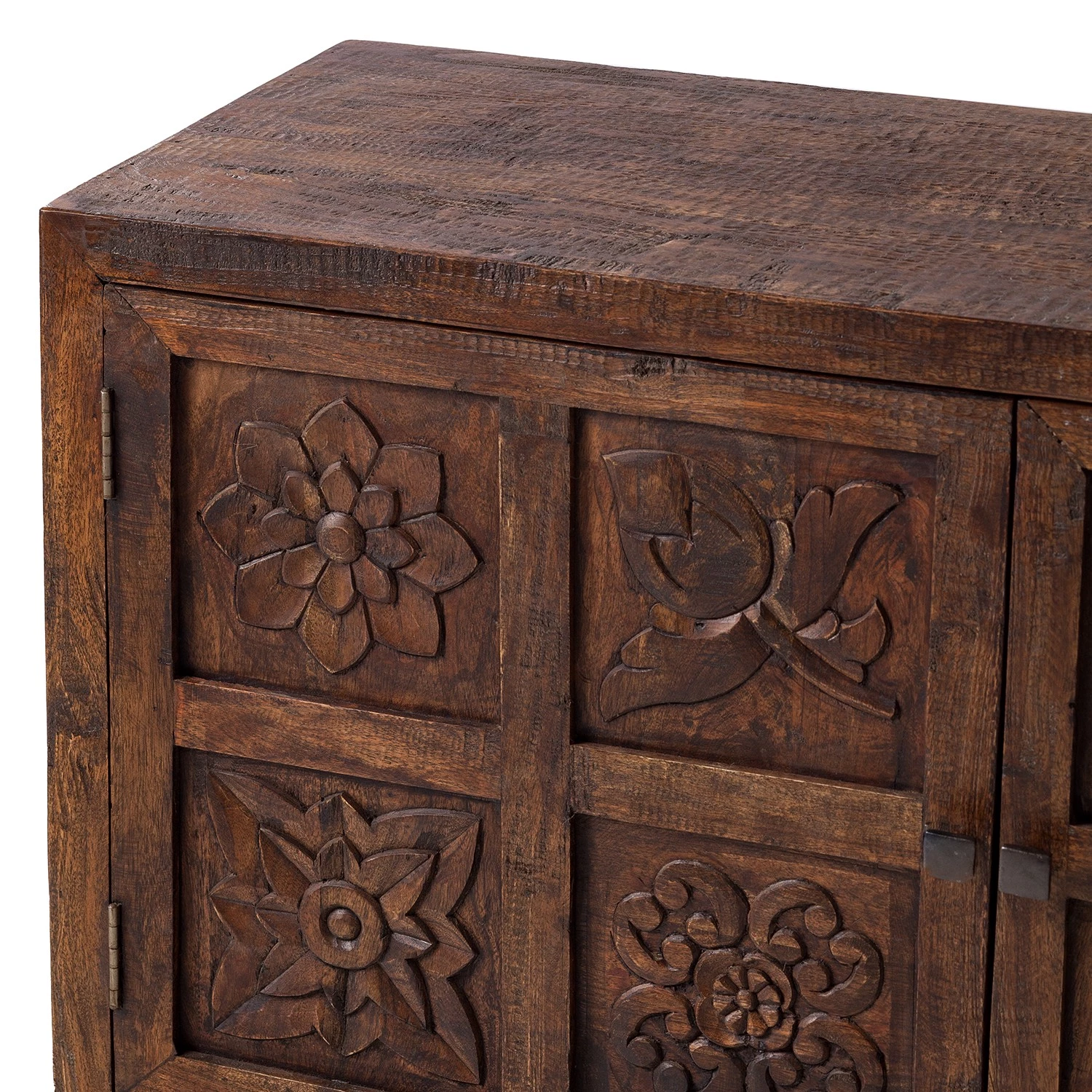 Wolf-Möbel Buffet Carving - Acacia massif / Métal - Acacia / Noir 8 Wolf-Möbel Buffet Carving - Acacia massif / Métal - Acacia / Noir – Image 8