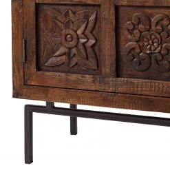 Wolf-Möbel Buffet Carving - Acacia massif / Métal - Acacia / Noir 30 Wolf-Möbel Buffet Carving - Acacia massif / Métal - Acacia / Noir -Meubles de salle à manger Soldes Magasin 1000202474 201008 14583000007 DETAILS P000000001000202474