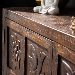 Wolf-Möbel Buffet Carving - Acacia massif / Métal - Acacia / Noir 35 Wolf-Möbel Buffet Carving - Acacia massif / Métal - Acacia / Noir -Meubles de salle à manger Soldes Magasin 1000202474 210127 06215900028 DETAILS P000000001000202474