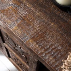 Wolf-Möbel Buffet Carving - Acacia massif / Métal - Acacia / Noir 40 Wolf-Möbel Buffet Carving - Acacia massif / Métal - Acacia / Noir -Meubles de salle à manger Soldes Magasin 1000202474 210127 06221000033 DETAILS P000000001000202474