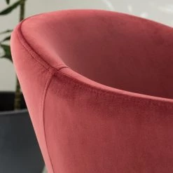 Mørteens Chaise à accoudoirs Koloa I - Velours / Acier - Bordeaux / Noir -Meubles de salle à manger Soldes Magasin 1000205088 201229 14352700008 DETAILS P000000001000205088