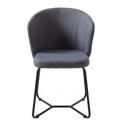 Mørteens Chaises à accoudoirs Tulia - Tissu / Acier - Gris foncé / Noir -Meubles de salle à manger Soldes Magasin 1000205089 201013 18330000002 DETAILS P000000001000205089