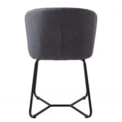Mørteens Chaises à accoudoirs Tulia - Tissu / Acier - Gris foncé / Noir -Meubles de salle à manger Soldes Magasin 1000205089 201013 18330400005 DETAILS P000000001000205089