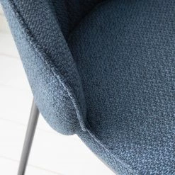 Mørteens Chaise de bar Cantil - Tissu / Acier - Noir - Bleu foncé -Meubles de salle à manger Soldes Magasin 1000205102 210311 07561700011 DETAILS P000000001000205102