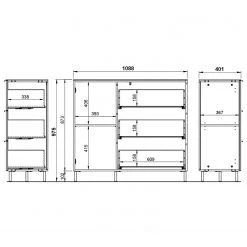 Germania Commode California I - Cachemire -Meubles de salle à manger Soldes Magasin 1000206708 200305 17323500226 SKETCH DETAILS P000000001000206708 sketch