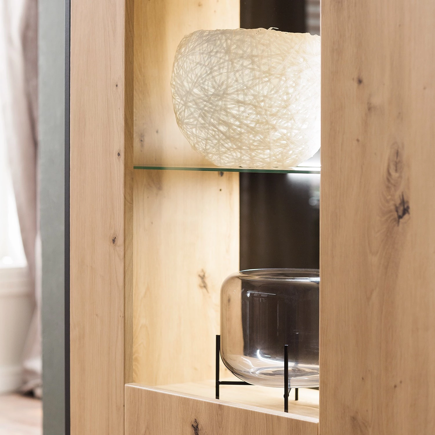 Loftscape Buffet haut Buena - Imitation planches de chêne / Anthracite 7 Loftscape Buffet haut Buena - Imitation planches de chêne / Anthracite – Image 7