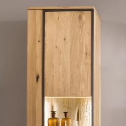 Naturoo Vitrine Doora - Partiellement en chêne à nœuds massif - Chêne à nœuds Bianco / Graphite -Meubles de salle à manger Soldes Magasin 1000207350 200317 14283500044 DETAILS P000000001000207350