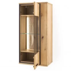 Naturoo Vitrine murale Doora - Partiellement en chêne à nœuds massif - Chêne à nœuds Bianco / Graphite -Meubles de salle à manger Soldes Magasin 1000207362 200317 14293000117 DETAILS P000000001000207362