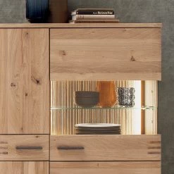 Loftscape Buffet haut Salvo - Partiellement en chêne massif - Planches de chêne Bianco / Gris -Meubles de salle à manger Soldes Magasin 1000207367 200317 14300300161 DETAILS P000000001000207367