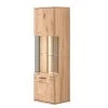 Loftscape Vitrine murale Salvo - Partiellement en chêne massif - Planches de chêne Bianco / Gris