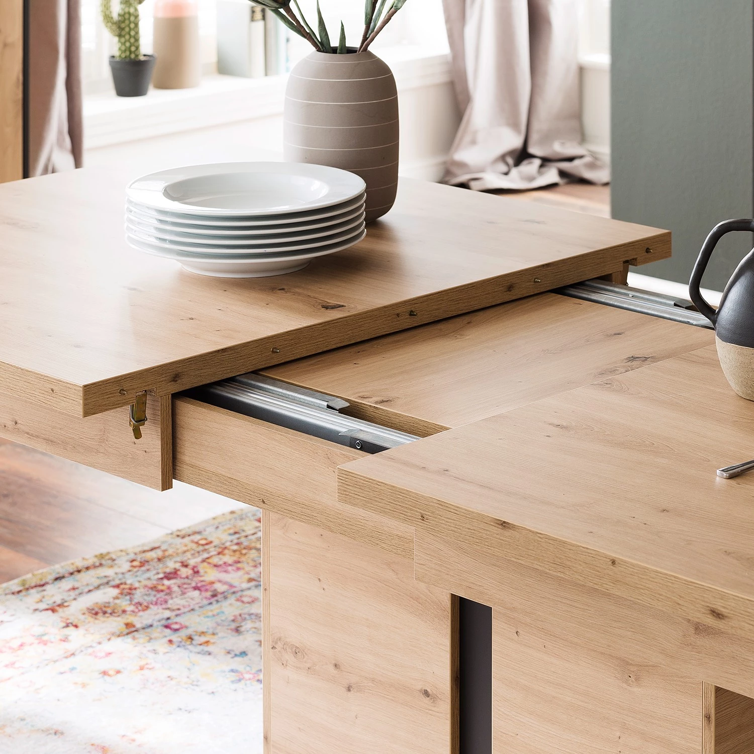 Loftscape Table Buena - Imitation planches de chêne / Anthracite 5 Loftscape Table Buena - Imitation planches de chêne / Anthracite – Image 5