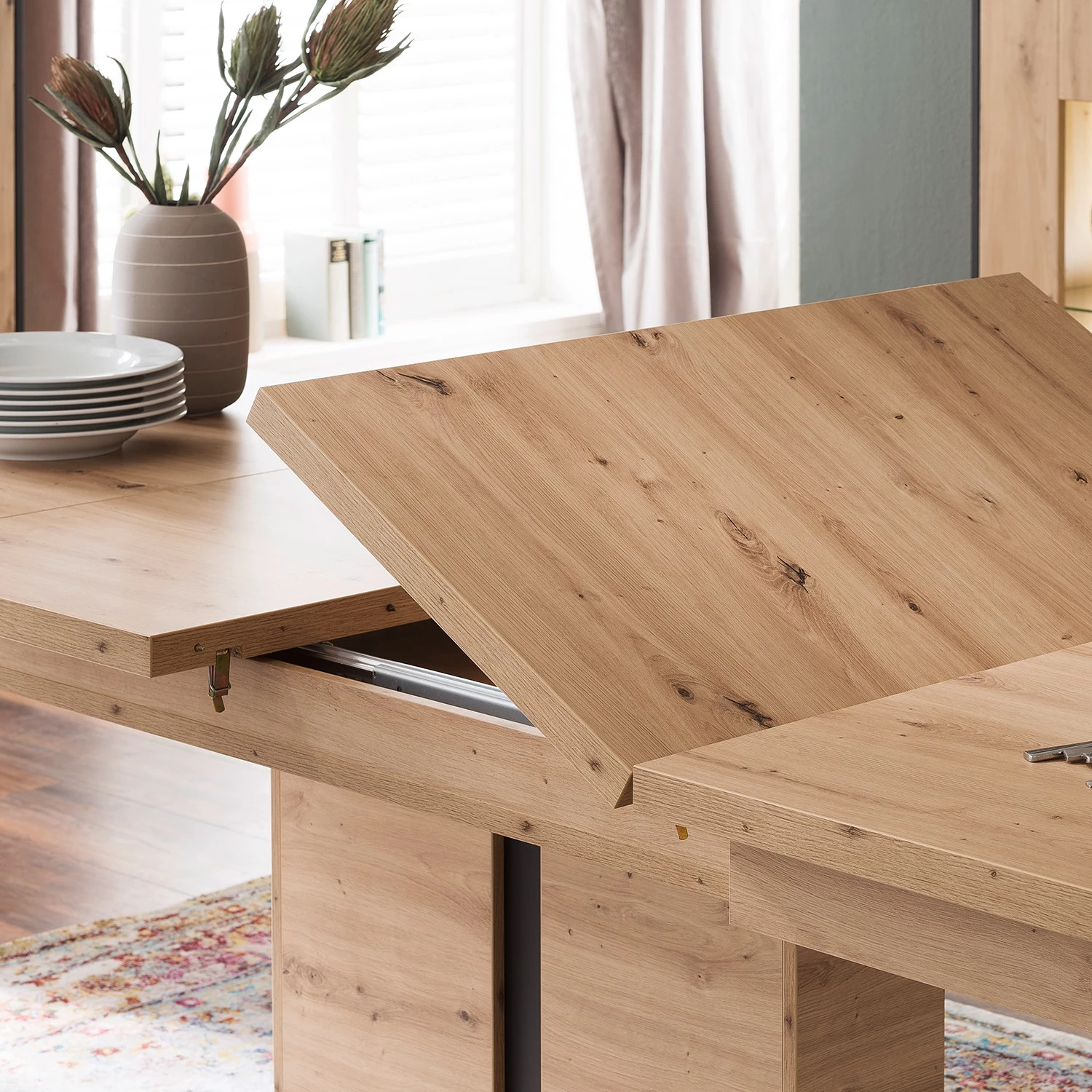 Loftscape Table Buena - Imitation planches de chêne / Anthracite 6 Loftscape Table Buena - Imitation planches de chêne / Anthracite – Image 6