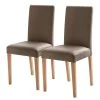 Ars Natura Chaises Flen (lot de 2) - Cappuccino - Hêtre clair