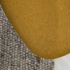 Mørteens Chaises capitonnées Jacklin III (2 él.) - Tissu / Métal - Imitation noyer - Jaune moutarde -Meubles de salle à manger Soldes Magasin 1000208738 210120 13384800003 DETAILS P000000001000208738