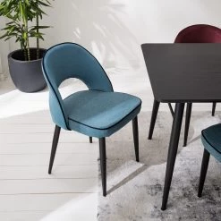 Jack & Alice Chaises capitonnées Jacky (lot de 2) - Tissu & velours / Métal - Gris chiné / Noir 15 Jack & Alice Chaises capitonnées Jacky (lot de 2) - Tissu & velours / Métal - Gris chiné / Noir -Meubles de salle à manger Soldes Magasin 1000208741 201229 16242000002 MOOD DETAILS P000000001000208741 mood