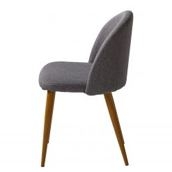 Mørteens Chaises capitonnées Jacklin II (2 él.) - Tissu / Métal - Imitation chêne - Gris clair -Meubles de salle à manger Soldes Magasin 1000208746 201021 16221700026 DETAILS P000000001000208746