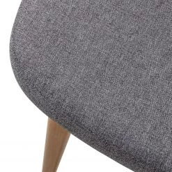 Mørteens Chaises capitonnées Jacklin II (2 él.) - Tissu / Métal - Imitation chêne - Gris clair -Meubles de salle à manger Soldes Magasin 1000208746 201021 16222600030 DETAILS P000000001000208746