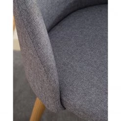 Mørteens Chaises capitonnées Jacklin II (2 él.) - Tissu / Métal - Imitation chêne - Gris clair -Meubles de salle à manger Soldes Magasin 1000208746 210106 06513400004 DETAILS P000000001000208746