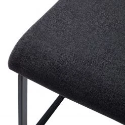 Fredriks Chaises cantilever Bjora II (lot de 2) - Tissu & imitation cuir / Métal - Anthracite / Noir -Meubles de salle à manger Soldes Magasin 1000208763 201013 14522000019 DETAILS P000000001000208763