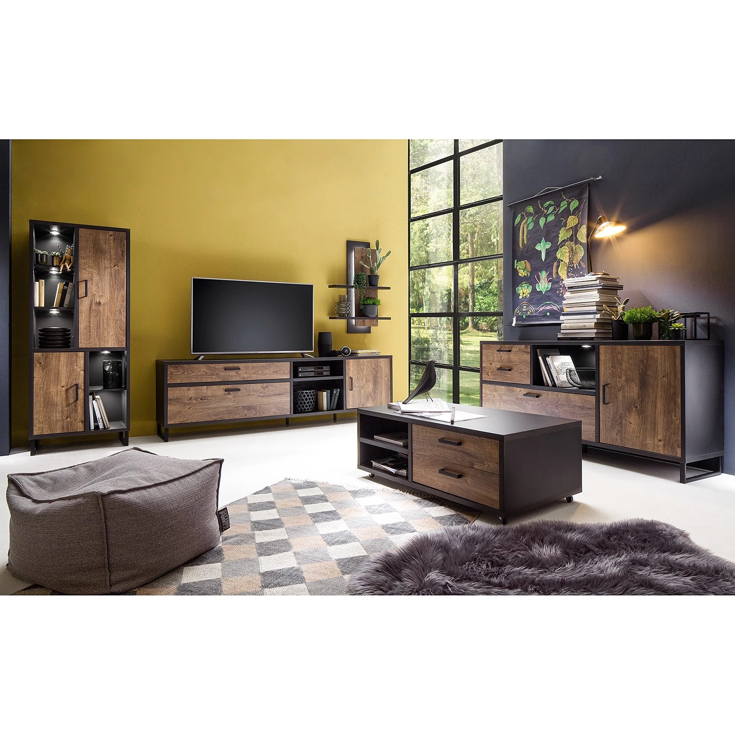 Red Living Étagère murale Hixson - Imitation chêne de tonneau / Noir 4 Red Living Étagère murale Hixson - Imitation chêne de tonneau / Noir – Image 4