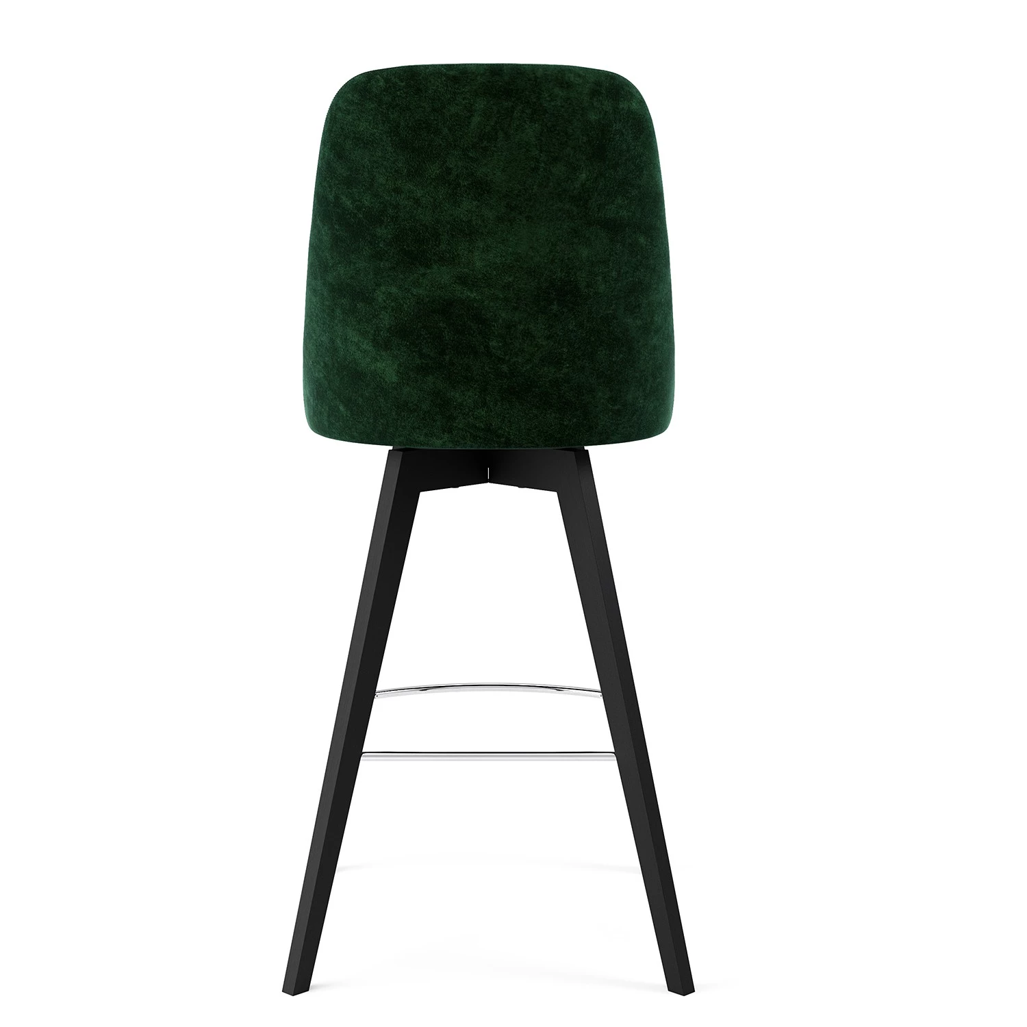 Tenzo Chaises de bar Lux I (lot de 2) - Velours / Chêne massif - Tissu Vika : Vert forêt - Noir 4 Tenzo Chaises de bar Lux I (lot de 2) - Velours / Chêne massif - Tissu Vika : Vert forêt - Noir – Image 4