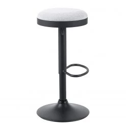 Loftscape Tabouret de bar Moita (lot de 2) - Tissu / Acier - Gris clair / Noir -Meubles de salle à manger Soldes Magasin 1000209249 200331 06322500033 DETAILS P000000001000209249