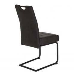 Loftscape Chaises cantilever Bovina (lot de 2) - Microfibre / Métal - Noir - Noir vintage -Meubles de salle à manger Soldes Magasin 1000209409 200402 15485300037 DETAILS P000000001000209409