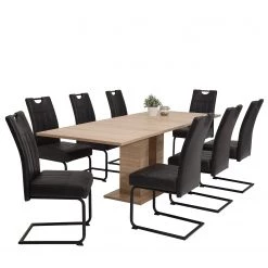 Loftscape Chaises cantilever Bovina (lot de 2) - Microfibre / Métal - Noir - Noir vintage -Meubles de salle à manger Soldes Magasin 1000209409 200402 15485400040 DETAILS P000000001000209409