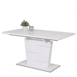 Loftscape Table Splott - (extensible) - Blanc brillant / chromé