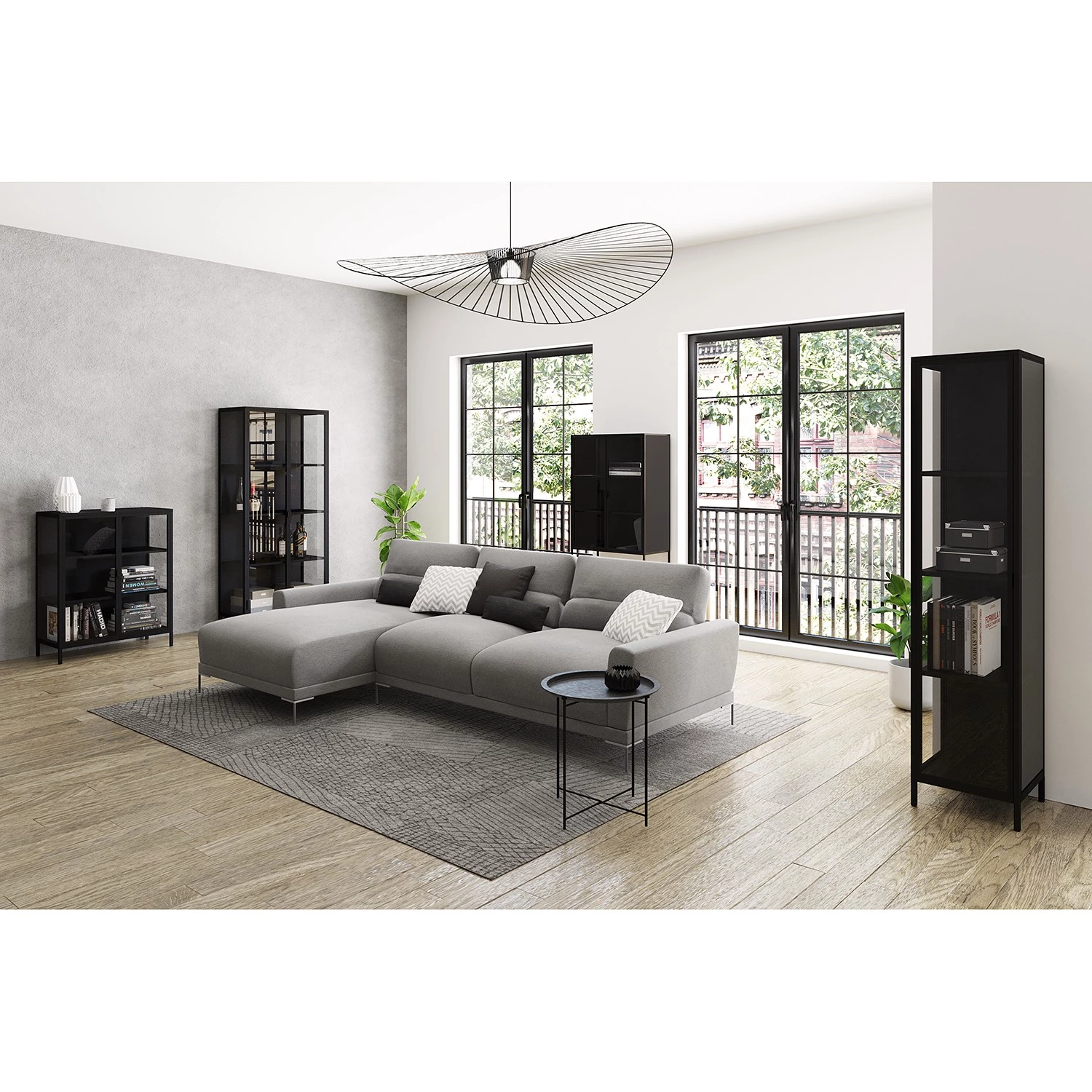 Loftscape Vitrine Cowee - Verre / Métal - Noir 2 Loftscape Vitrine Cowee - Verre / Métal - Noir – Image 2