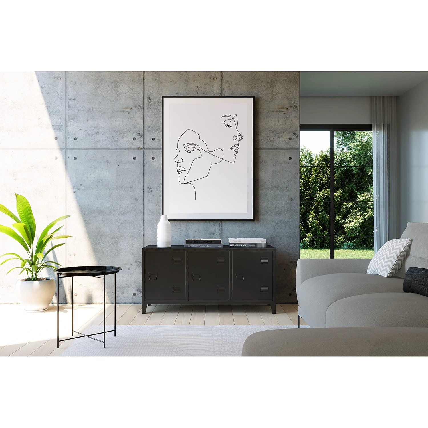 Loftscape Buffet Norwell - Métal - Noir 2 Loftscape Buffet Norwell - Métal - Noir – Image 2