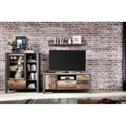 Red Living Buffet haut Blackpool II - Avec éclairage - Imitation bois recyclé / Gris -Meubles de salle à manger Soldes Magasin 1000209807 210331 08331500005 MOOD DETAILS P000000001000209807 mood