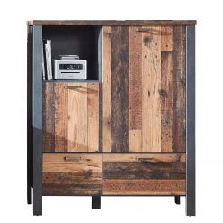 Red Living Buffet Blackpool II - Imitation bois recyclé / Gris