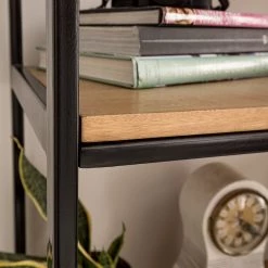 Ars manufacti Étagère Vina - Manguier massif / Métal - Manguier / Noir -Meubles de salle à manger Soldes Magasin 1000210698 200408 14301000015 DETAILS P000000001000210698