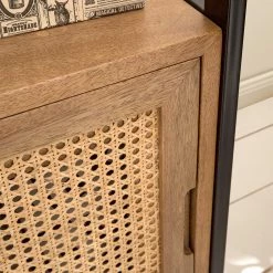 Ars manufacti Étagère Vina - Manguier massif / Métal - Manguier / Noir -Meubles de salle à manger Soldes Magasin 1000210698 200408 14301200017 DETAILS P000000001000210698