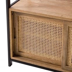 Ars manufacti Étagère Vina - Manguier massif / Métal - Manguier / Noir -Meubles de salle à manger Soldes Magasin 1000210698 200408 14301500020 DETAILS P000000001000210698