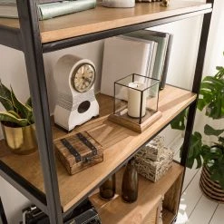 Ars manufacti Étagère Vina - Manguier massif / Métal - Manguier / Noir -Meubles de salle à manger Soldes Magasin 1000210698 200408 14302700029 DETAILS P000000001000210698