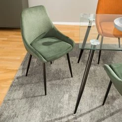 Jack & Alice Chaises capitonnées Beebe (lot de 2) - Vert foncé -Meubles de salle à manger Soldes Magasin 1000210866 201229 14241600002 MOOD DETAILS P000000001000210866 mood