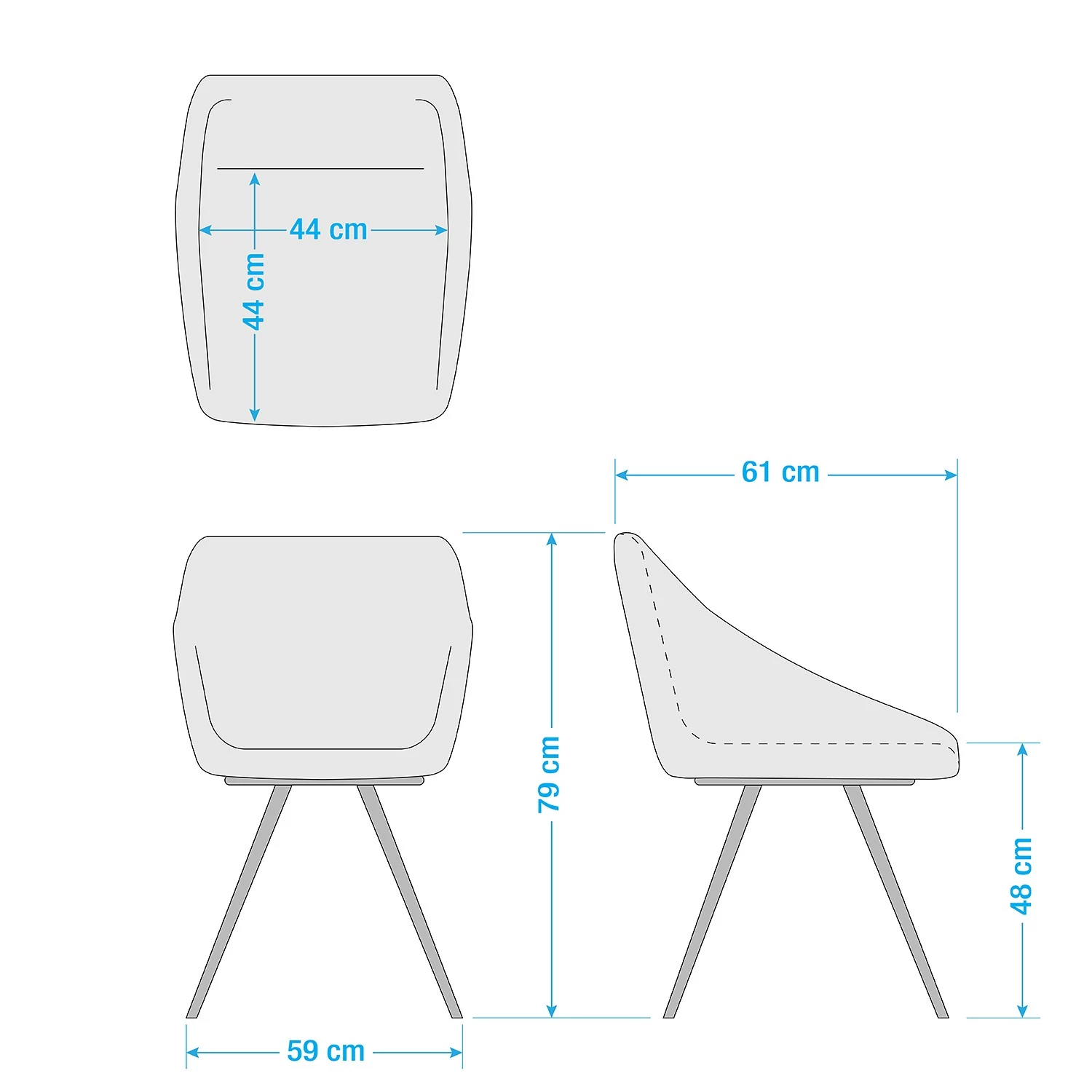 Jack & Alice Chaise capitonnée Richville - Velours côtelé / Fer - Gris / Noir 13 Jack & Alice Chaise capitonnée Richville - Velours côtelé / Fer - Gris / Noir – Image 13