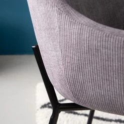 Jack & Alice Chaise capitonnée Richville - Velours côtelé / Fer - Gris / Noir 21 Jack & Alice Chaise capitonnée Richville - Velours côtelé / Fer - Gris / Noir -Meubles de salle à manger Soldes Magasin 1000210877 201126 13152000010 DETAILS P000000001000210877