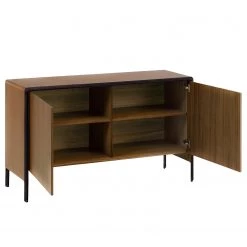 Red Living Buffet Juuka - Placage en bois véritable - Noyer / Noir -Meubles de salle à manger Soldes Magasin 1000210884 200429 17362200061 DETAILS P000000001000210884