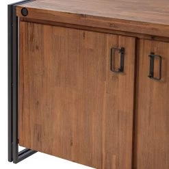 Ars manufacti Buffet Manchester VI - Acacia massif / Métal - Acacia / Anthracite -Meubles de salle à manger Soldes Magasin 1000210964 201027 09484600031 DETAILS P000000001000210964