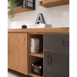 Ars manufacti Buffet Manchester VI - Acacia massif / Métal - Acacia / Anthracite -Meubles de salle à manger Soldes Magasin 1000210964 210121 12574800022 DETAILS P000000001000210964