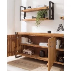 Ars manufacti Buffet Manchester VI - Acacia massif / Métal - Acacia / Anthracite -Meubles de salle à manger Soldes Magasin 1000210964 210121 12574800025 DETAILS P000000001000210964